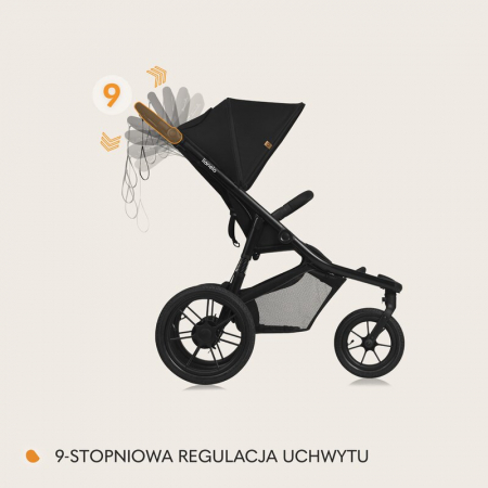 Carucior sport Lionelo Azura cu 3 roti cu baldachin XXL impermeabil [37]