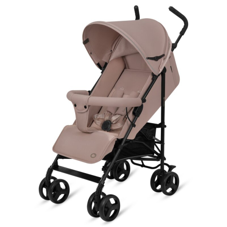 Carucior sport, Lionelo, Elia, Cu plasa de tantari, Suport de picioare reglabil, Spatar ajustabil in 4 pozitii, Capotina XXL, Pliere tip umbrela, Capacitate 15 kg, 6 luni+, EN 1888, Bej Taupe [3]