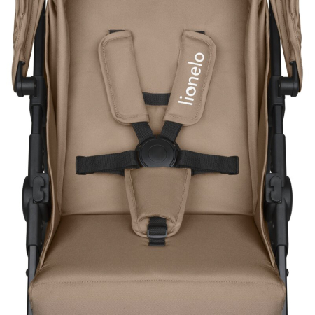 Carucior sport, Lionelo, Emma One, cu tavita, Suport pahar, Plasa de tantari, Roti EVA, Maner reglabil, Pana la 22 kg, 6 luni+, Bej [15]