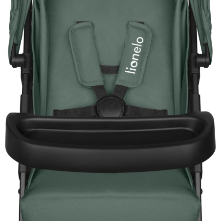 Carucior sport, Lionelo, Emma One, cu tavita, Suport pahar, Plasa de tantari, Roti EVA, Maner reglabil, Pana la 22 kg, 6 luni+, Verde [16]