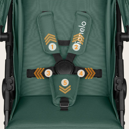 Carucior sport, Lionelo, Emma One, cu tavita, Suport pahar, Plasa de tantari, Roti EVA, Maner reglabil, Pana la 22 kg, 6 luni+, Verde [30]