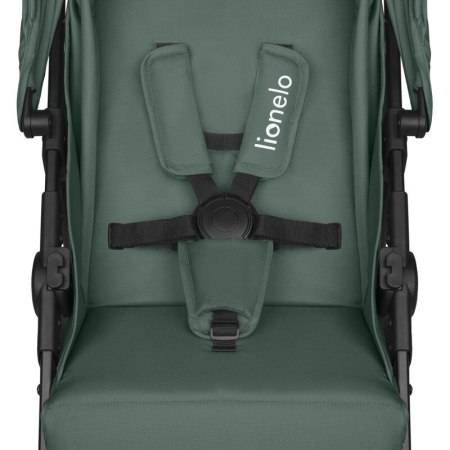 Carucior sport, Lionelo, Emma One, cu tavita, Suport pahar, Plasa de tantari, Roti EVA, Maner reglabil, Pana la 22 kg, 6 luni+, Verde [15]