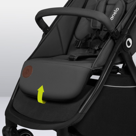 Carucior sport, Lionelo, Ingrid, Capotina impermeabila cu filtru UPF50+, Pana la 22 Kg, Sistem pentru pliere automata, 6 luni+, Gri [21]