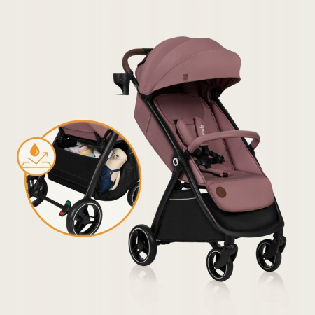Carucior sport, Lionelo, Ingrid, Capotina impermeabila cu filtru UPF50+, Pana la 22 Kg, Sistem pentru pliere automata, 6 luni+, Roz [13]