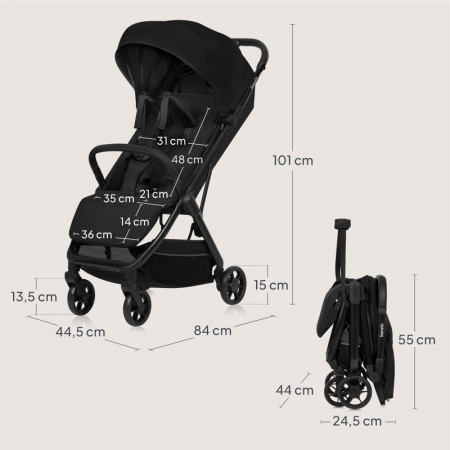 Carucior sport Lionelo Julie Air cu greutate redusa - 7.5 kg [14]