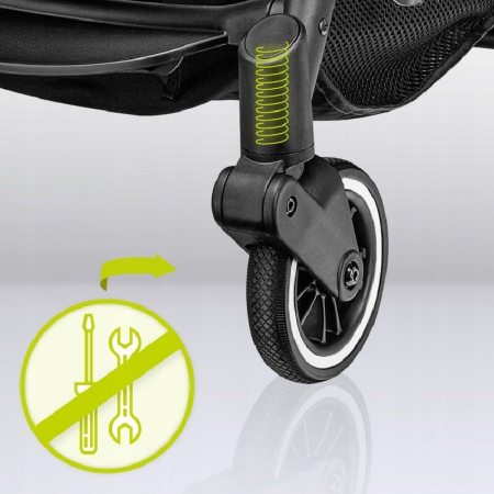 Carucior sport, Lionelo, Julie One, Cadru din aluminiu, 0-22 kg, Pliere compacta pentru avion, Gri [30]