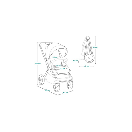 Carucior sport, Lionelo, Mika Plus, Cadru din aluminiu, Copertina XXL, cu accesorii, Pana la 22 kg, 6-48 luni; Bej [25]