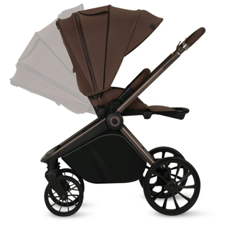 Carucior sport, Lionelo, Mika Plus, Cadru din aluminiu, Copertina XXL, cu accesorii, Pana la 22 kg, 6-48 luni; Mocha Mousse [5]