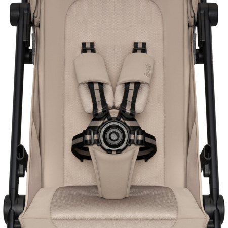 Carucior sport, Lionelo, Tansi, Pliere automata, Ultracompact, Manevrare cu o mana, Roti cu tehnologie GravelTech, Spatar si suport picioare reglabile, 6-48 luni, Sustine 22 kg, Bej [12]