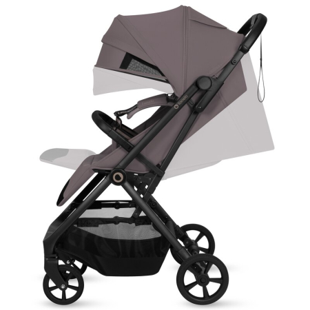 Carucior sport, Lionelo, Tansi, Pliere automata, Ultracompact, Manevrare cu o mana, Roti cu tehnologie GravelTech, Spatar si suport picioare reglabile, 6-48 luni, Sustine 22 kg, Bej Taupe [7]