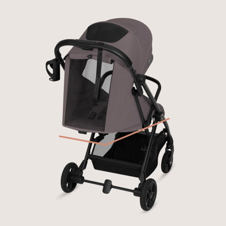 Carucior sport, Lionelo, Tansi, Pliere automata, Ultracompact, Manevrare cu o mana, Roti cu tehnologie GravelTech, Spatar si suport picioare reglabile, 6-48 luni, Sustine 22 kg, Bej Taupe [16]