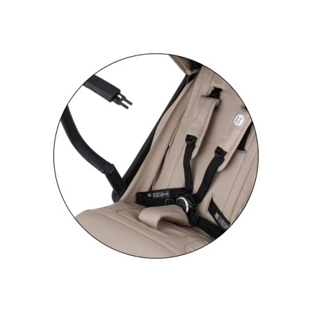 Carucior sport, Petite&Mars, Flip, Pliere compacta cu o mana, Spatar reglabil pana la pozitie de somn, Suport picioare reglabil, Copertina extensibila cu protectie UPF50+, Pana la 22 kg, 0 luni+, Bej [14]