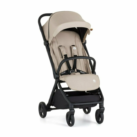 Carucior sport, Petite&Mars, Flip, Pliere compacta cu o mana, Spatar reglabil pana la pozitie de somn, Suport picioare reglabil, Copertina extensibila cu protectie UPF50+, Pana la 22 kg, 0 luni+, Bej [10]