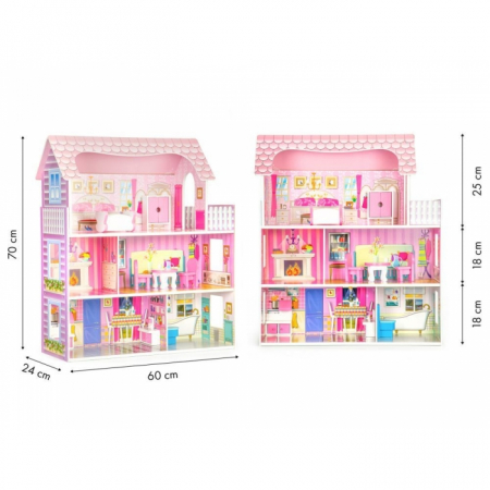 Casuta pentru papusi cu mobilier Ecotoys W06A139 [5]