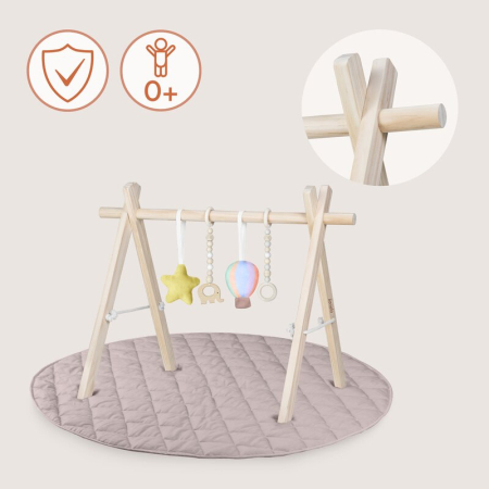 Centru de activitati, Lionelo, Anis Set, cu arcada Montessori, din lemn de pin, Jucarii plus, 4 jucarii suspendate, Multicolor [14]