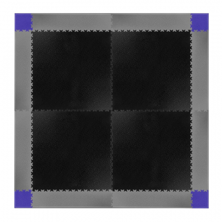 Colt covor de protectie puzzle inSPORTline Simple Albastru - 4 bucati [16]