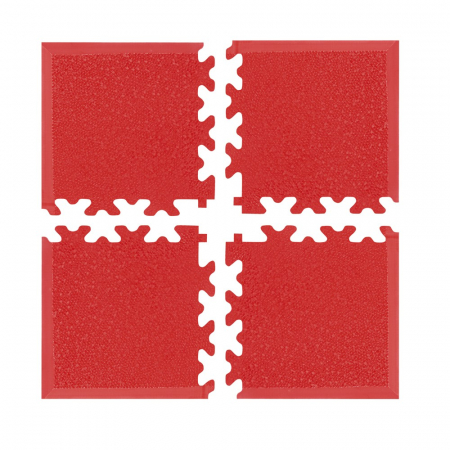 Colt covor de protectie puzzle inSPORTline Simple Rosu - 4 bucati [1]