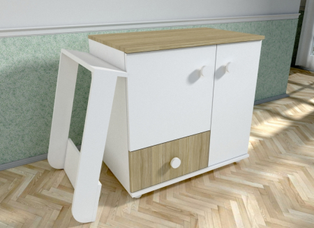 Comoda cu blat de infasat MyKids Lucky Alb-Natur A563 [1]