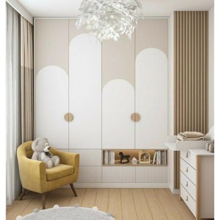 Comoda de infasat YappyEtude din lemn, YappyKids, 89x86x50 cm, Alb [6]