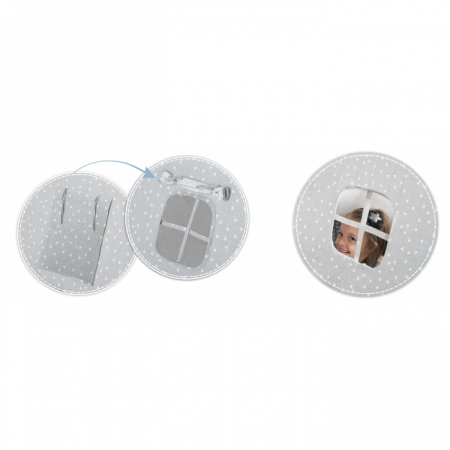 Cort de joaca pentru copii cu lampa si 2 pernite Nukido 107 x 116 x 110 cm - Gri [5]