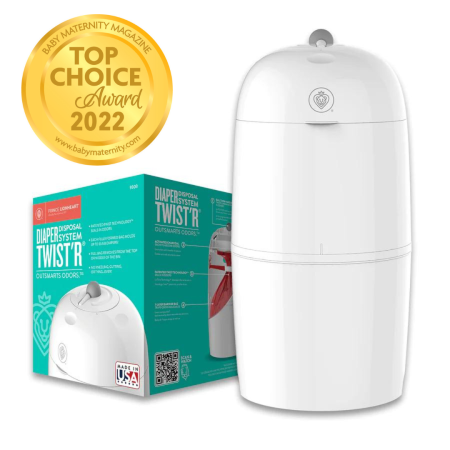 Cos Ermetic pentru Scutece Murdare Alb Nappy Twist'R Prince Lionheart [1]