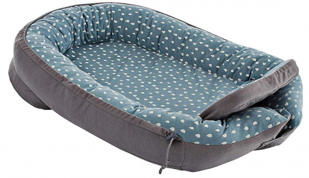 Perne copii si mamici - Cuib pentru bebelusi Drops Ocean Blue 80x40x10- Traeumeland