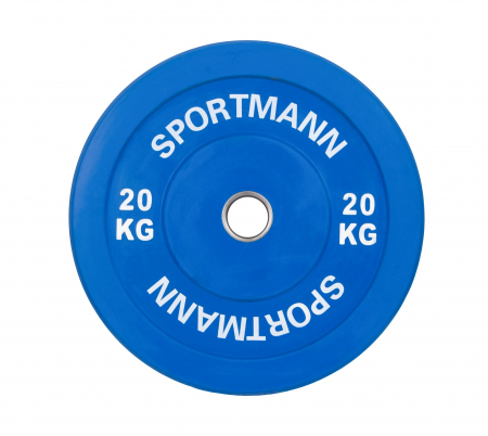 Bare - Discuri - Greutati - Disc Greutate Cauciuc SPORTMANN - 20 kg / 51 mm Albastru