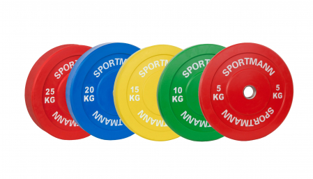 Disc Greutate Cauciuc SPORTMANN - 25 kg / 51 mm Rosu [3]