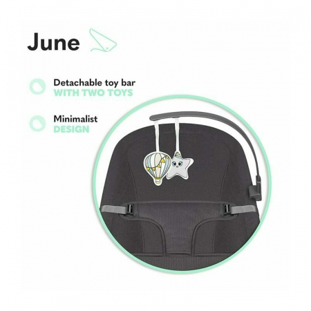 Fotoliu balansoar June cu arcada cu jucarii - Lionelo [12]