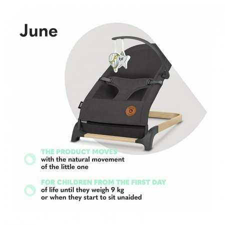 Fotoliu balansoar June cu arcada cu jucarii - Lionelo [14]