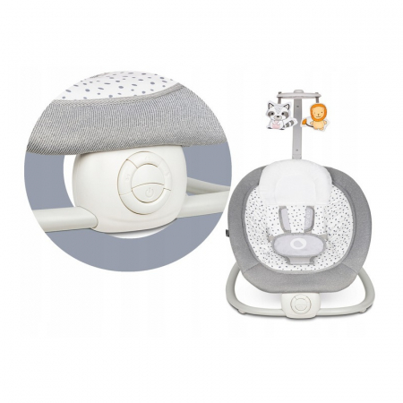 Fotoliu balansoar Lionelo cu vibratii Pascal Scandi 12 melodii linistitoare [12]