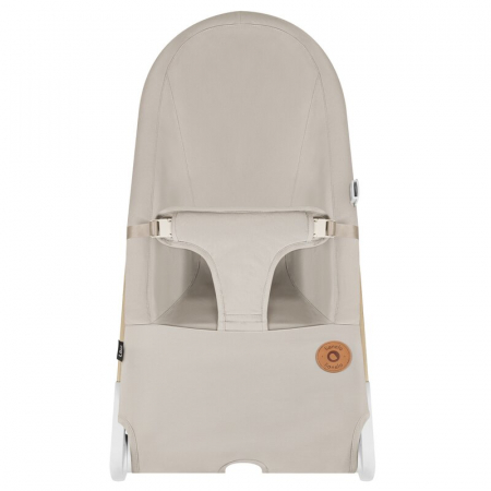 Fotoliu balansoar Lionelo Lilac cu arcada cu jucarii Ergonomic Reglare spatar in 3 pozitii Pernuta moale invelita in tesatura de bambus Pliabil 0-6 luni Bej [12]