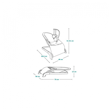 Fotoliu balansoar Lionelo Lilac cu arcada cu jucarii Ergonomic Reglare spatar in 3 pozitii Pernuta moale invelita in tesatura de bambus Pliabil 0-6 luni Bej [16]