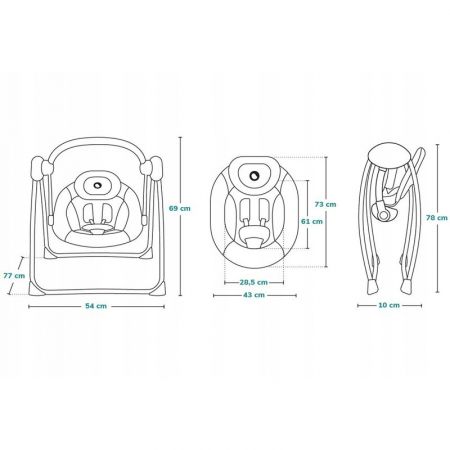 Fotoliu balansoar Lionelo Otto Cozy cu melodii [13]