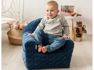 Fotoliu Copii Klups Velvet Albastru Marin V105 [1]