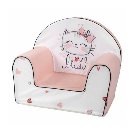 Fotolii copii - Fotoliu din burete, Bubaba, Kitty, Pentru copii, 9 luni-5 ani, Pink