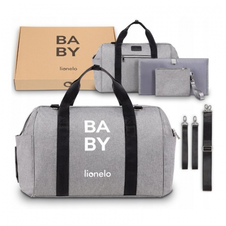 Genti mamici - Geanta pentru mamici Ida cu multiple compartimente, Gri - Lionelo