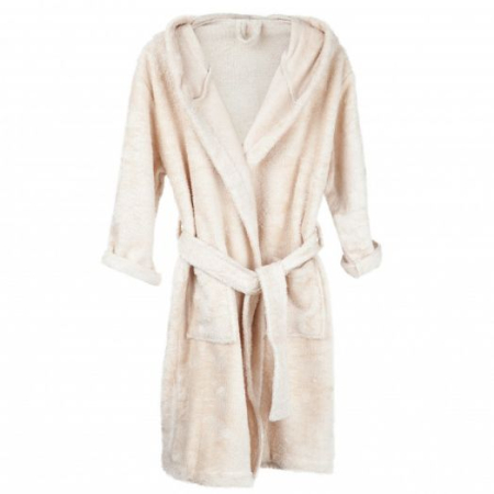 Baie - Halat de Baie Frotir din Bambus pentru Copii 8-10 ani Frosted Almond