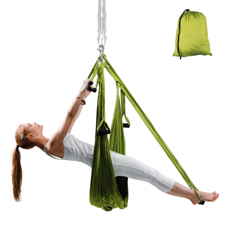 Alte Sporturi - Hamac Aero Yoga inSPORTline Hemmok, verde
