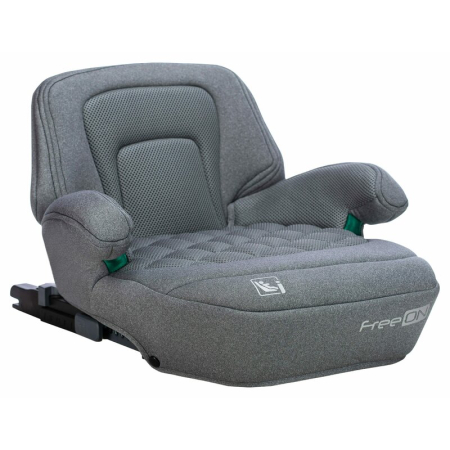 Scaune auto copii - Inaltator auto, FreeOn, Cosmo Plus I-Size, cu isofix, cu spatar inaltat si cotiere, Potrivit pentru copiii intre 125 si 150 cm sau intre 25 si 36 Kg, gri