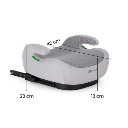 Inaltator auto, Petite&Mars, Optimus Pro, I-size, 125- 150 cm, 22-36 kg, Cu isofix, Forma ergonomica, Husa detasabila, Bej [7]