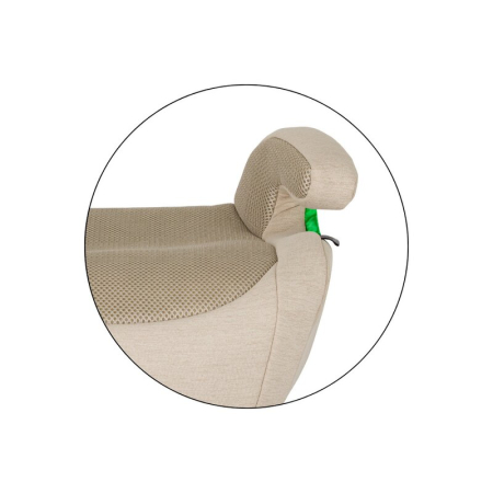 Inaltator auto, Petite&Mars, Optimus Pro, I-size, 125- 150 cm, 22-36 kg, Cu isofix, Forma ergonomica, Husa detasabila, Bej [10]