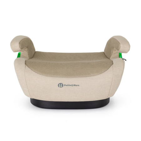 Inaltator auto, Petite&Mars, Optimus Pro, I-size, 125- 150 cm, 22-36 kg, Cu isofix, Forma ergonomica, Husa detasabila, Bej [3]