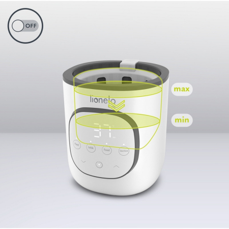 Incalzitor biberoane, Lionelo, ThermUp 2.0, 5 in 1, Sterilizare, Dezghetare, Incalzire rapida, 200 W, Fara BPA, Alb [11]