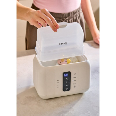 Incalzitor biberoane, Lionelo, ThermUp Duo, 6 moduri de operare pentru 2 biberoane simultan, fara BPA, Alb [6]