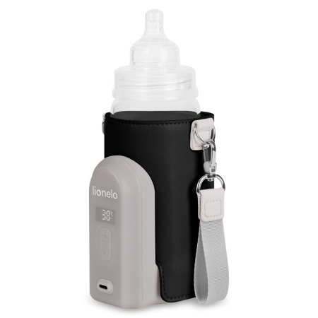 Incalzitor biberoane, Lionelo, ThermUp Go Evo, Portabil, Cu 5 niveluri de incalzire, Cu buton Safety Control, Mentinere caldura pana la 9h, Incarcare USB, Negru [2]
