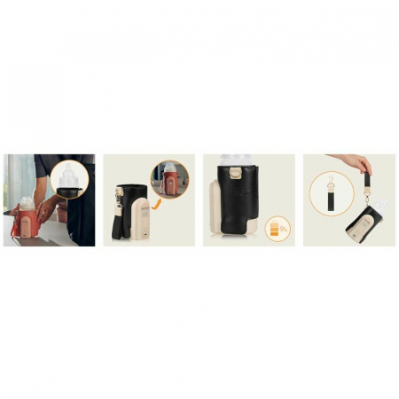 Incalzitor biberoane Lionelo ThermUp Go Evo Portabil cu 5 niveluri de incalzire Negru/Auriu [10]