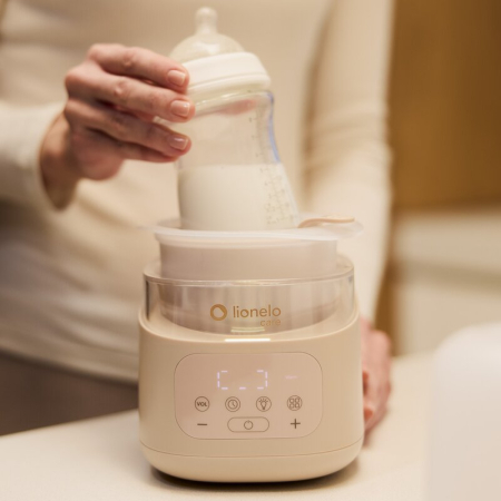 Incalzitor biberoane si sterilizator, Lionelo, ThermUp 4.0, Recipient detasabil, 400 W, 6 moduri de functionare, Functie sterilizare si decongelare, Termostat integrat, Lumina de noapte, Panou tactil, [10]