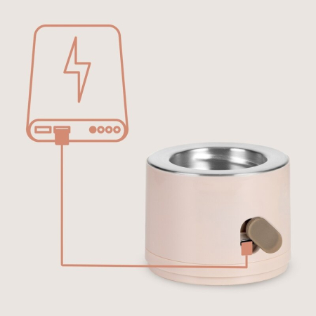 Incalzitor portabil, Lionelo, ThermUp Swift, Portabil, Incalzire in 3 minute, Mentinerea temperaturii, 60 W, USB-C, 4 setari de temperatura: 37-50°C, Recipient 180 ml inclus, Rose Gold [8]
