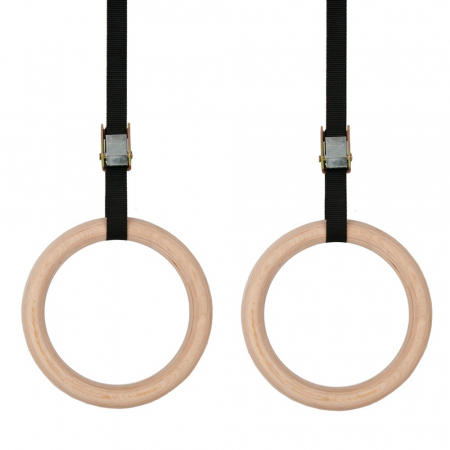 Alte Sporturi - Inele Gimnastica Lemn Sportmann